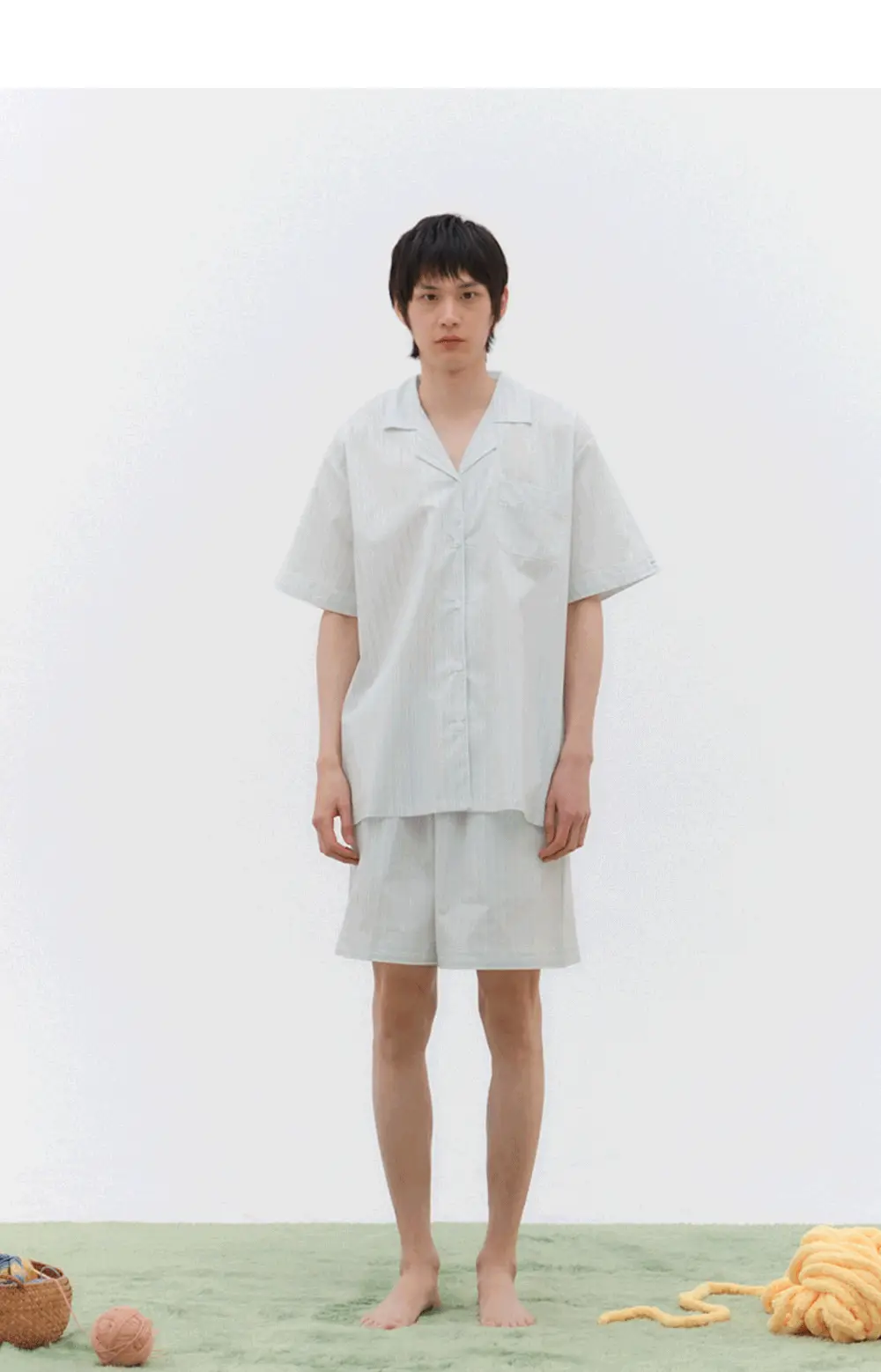 [곽민경 PICK] 오프아워 타이드리듬 치즈폼 반팔 잠옷 세트 (M / L / XL) 상세페이지 18